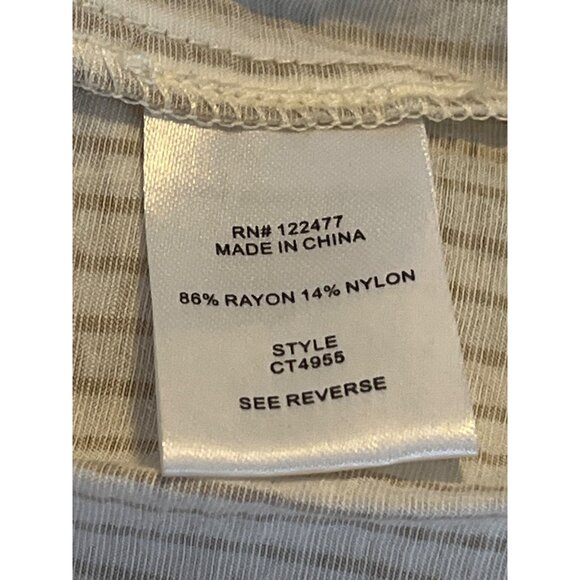 NSR Women’s Small Sleeveless Blue White Striped Tank Top Blouse - Picture 11 of 11